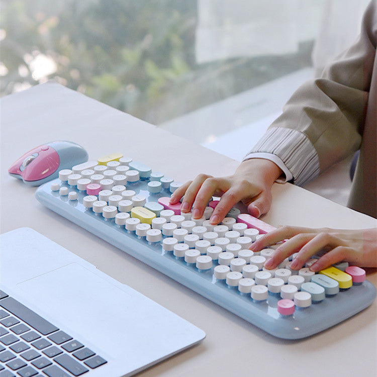 Aesthetic Wireless Keyboard & Mouse Set view 2